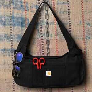 Upcycled carhartt shoulder bag / Y2K Mini Baguette Purse